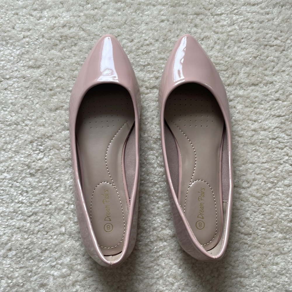 Pink flats